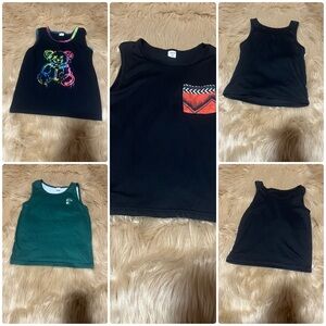 Tank Top Bundle (5) Plain and Designs 7y Sz